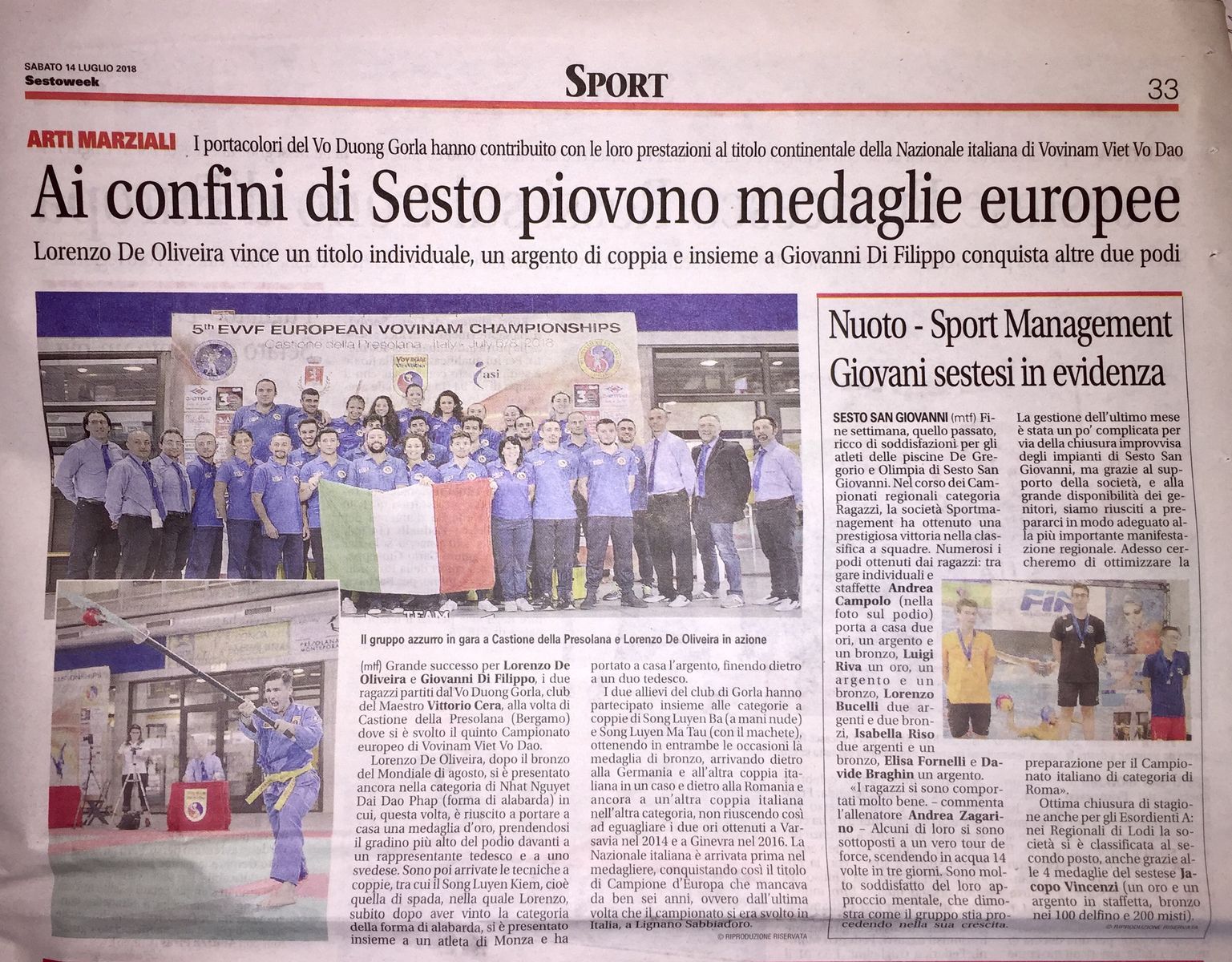 Articolo Sesto Week VO DUONG GORLA